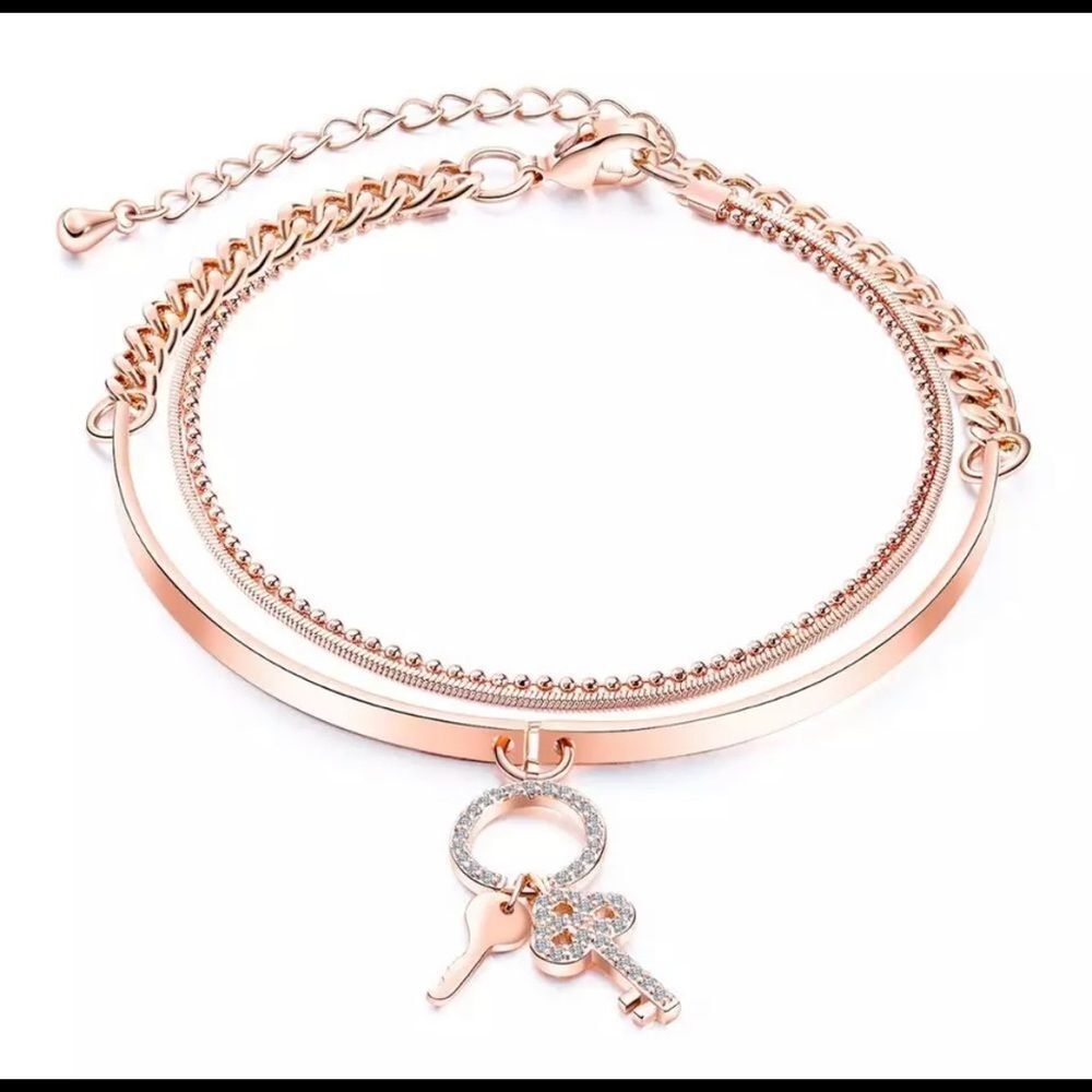 Key 18kt Gold Plated Copper Bracelet